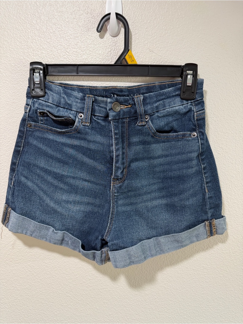 Juniors High-Rise Rolled Hem Denim Shorts